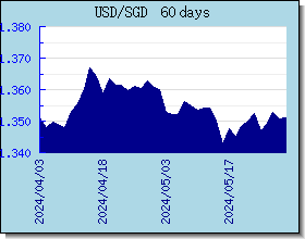 SGD Currency Exchange Rates Chart and Graph